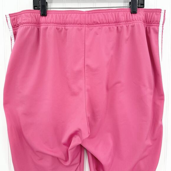 Adidas Pants Womens 3X Jogger Track Pant Bubblegum Pink Stripes Lounge Athletic - Picture 6 of 14